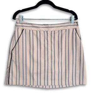 IZOD PerformX Cool-FX Stretch Skort Size 4 | Beige & Black Striped Golf Skirt
